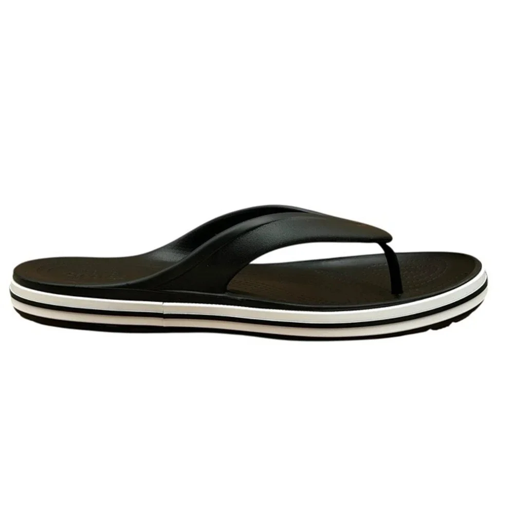 Crocs Men's Bayaband Flip Flop Sandals Size 11 Black Water Friendly Lightweight